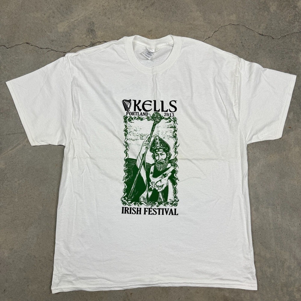 St Patrick's Day Shirt LA FHELLE PADRAIG Kells Portland 2013 Irish Festival XL